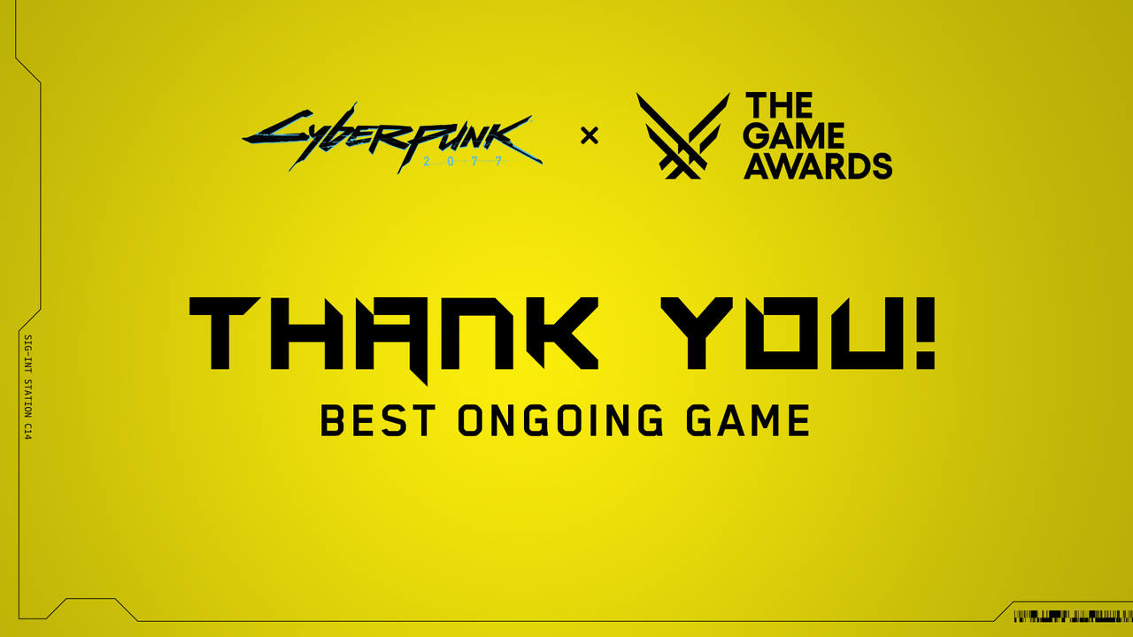 Cyberpunk 2077 Best Ongoing at The Games Award 2023