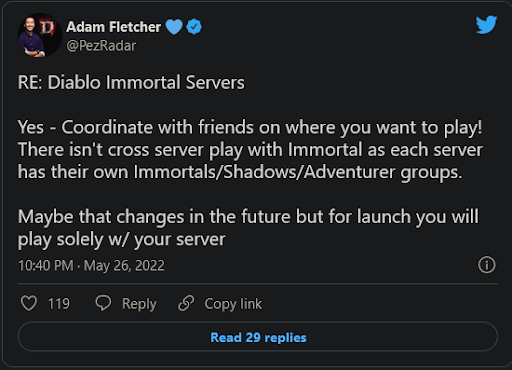 can I play Diablo immortal with my friends?