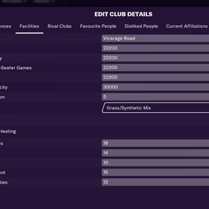 Football Manager 2021 In-game Editor Facility Details