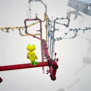 Frogging Up: Frog Climb Rage Game - Floating Pipes