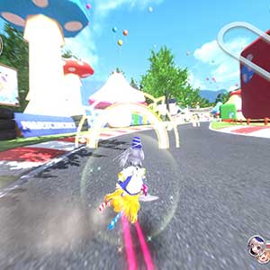 running off on a racetrack