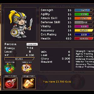 Gladiators and Glory - Stats