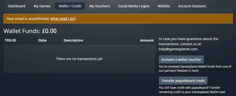 how to activate a wallet voucher on Gamesplanet