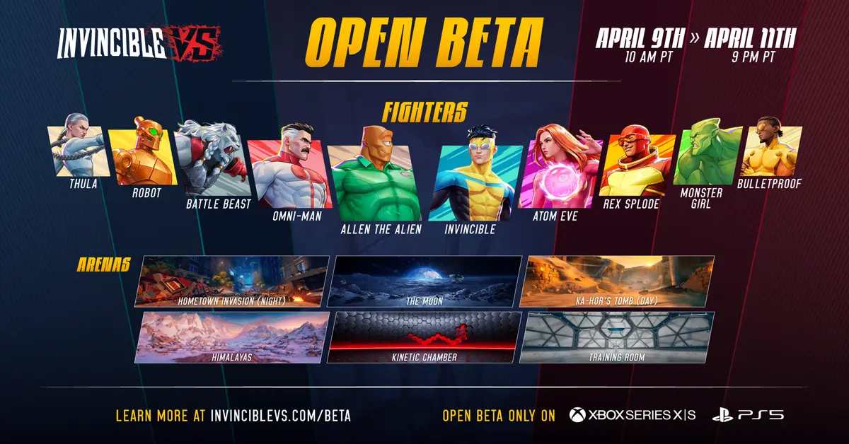 Invincible VS Open Beta Details