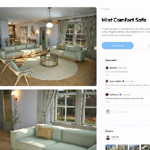 inZOI - Mint Comfort Sofa