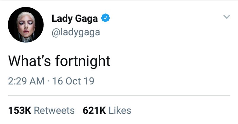 The famous tweet by Lady Gaga about Fortnite