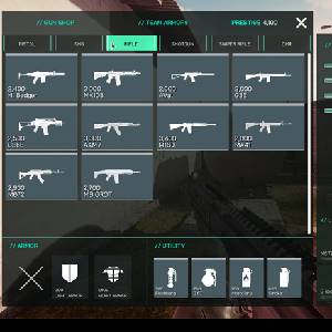 LIGHTNING Rifles Menu