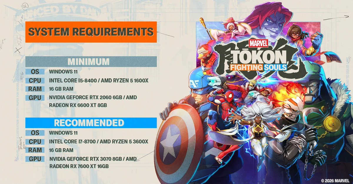 Persyaratan Sistem PC MARVEL Tokon Fighting Souls Persyaratan Sistem PC MARVEL Tokon Fighting Souls