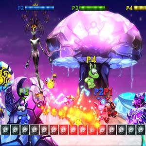 sprays fire at a limited range