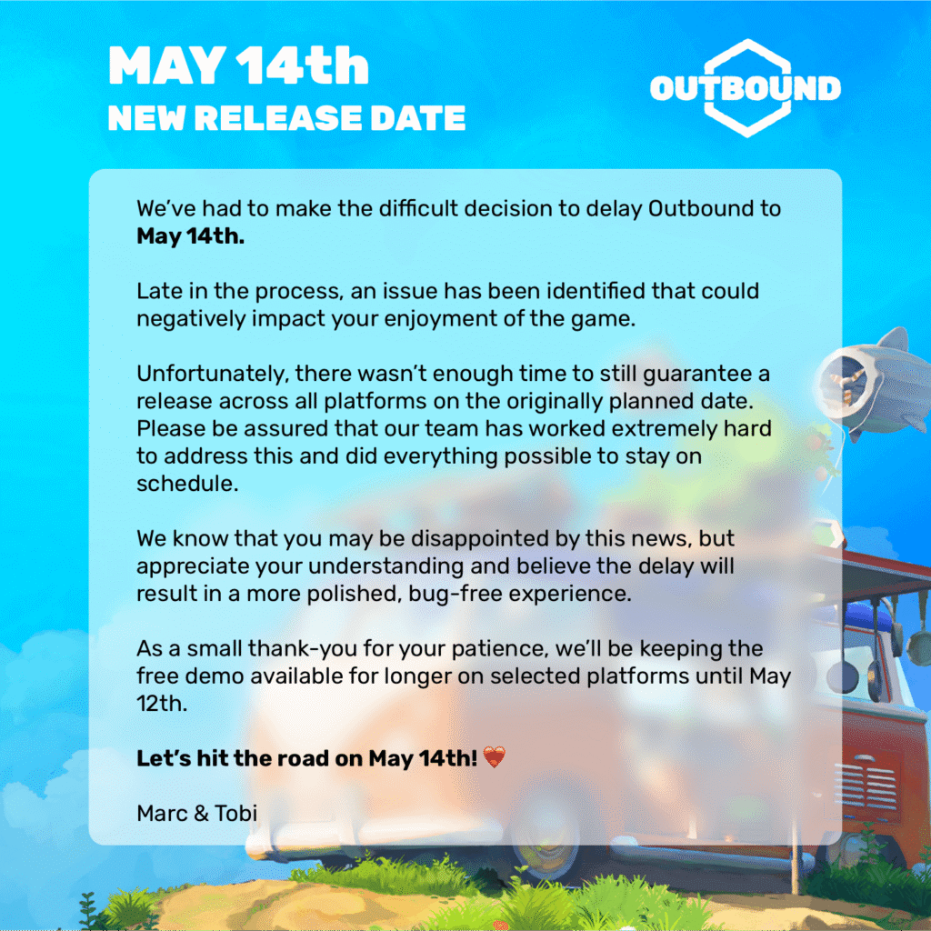 Outbound Delays Release Date