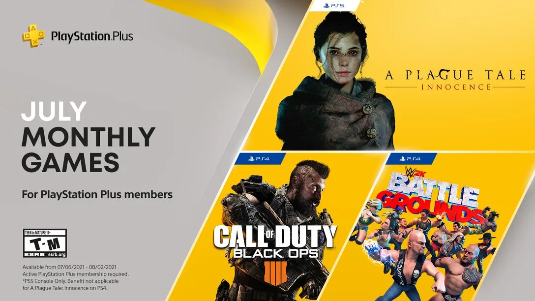 PS Plus July 2021 Games