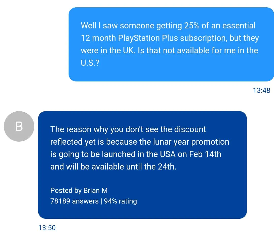 PS Plus Lunary Year Sale