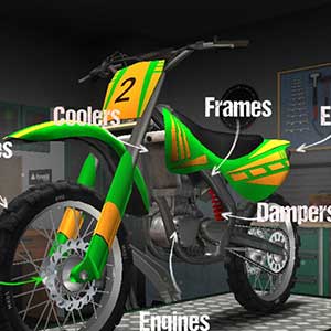 Details of the motocross bike