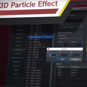 RPG Maker MZ 3D particle effects