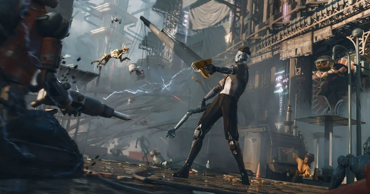 Conglomerate North expands upward with skybridges, elevated parks, and rogue machines