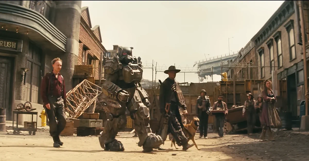 The Las Vegas Sphere lit up with Fallout Season 2 imagery, confirming the early premiere date
