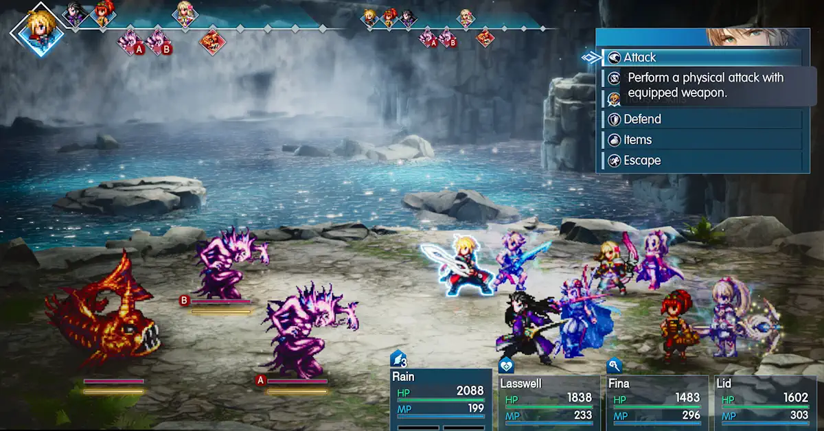 Final Fantasy Resonance blends classic pixel characters with dynamic 3D environments