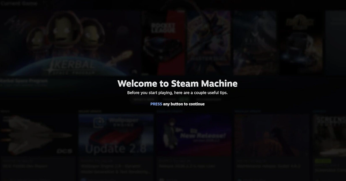 The Steam Machine will feature a Welcome Tour, recently leaked online
