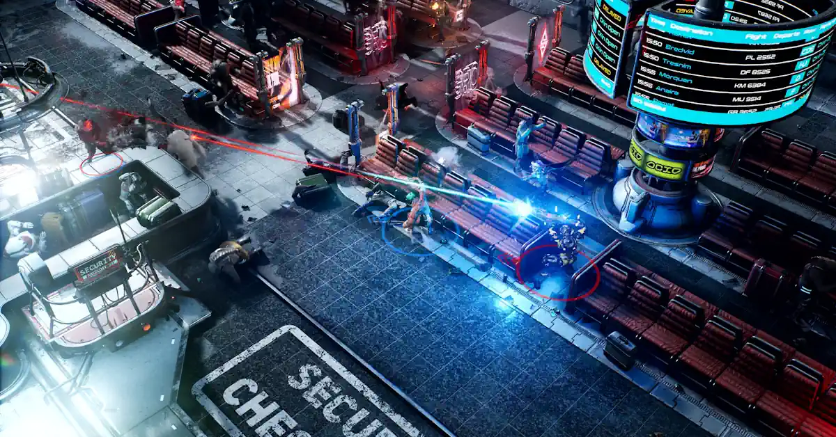 The Ascent combines isometric twin-stick shooter mechanics with a highly detailed cyberpunk dystopia
