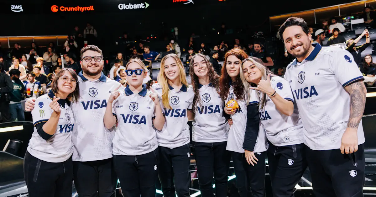 Team Liquid Brazil celebrates its VALORANT Game Changers Championship victory in Seoul