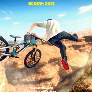 Sideways to the bike