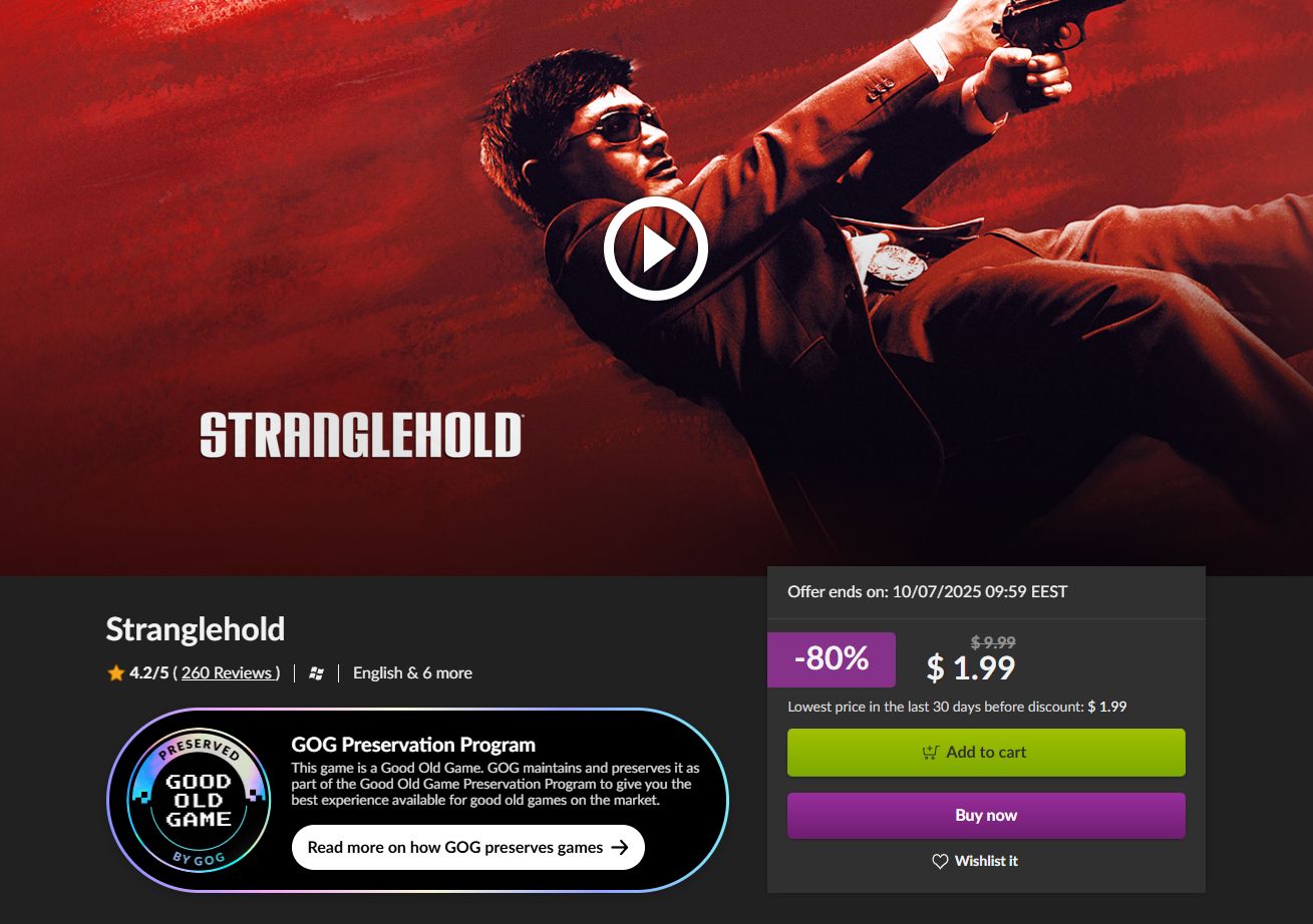 Strangehold GOG Preservation Program