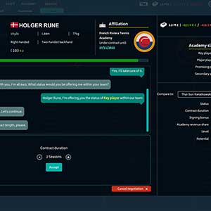Tennis Manager 2022 - Contract Negotiation