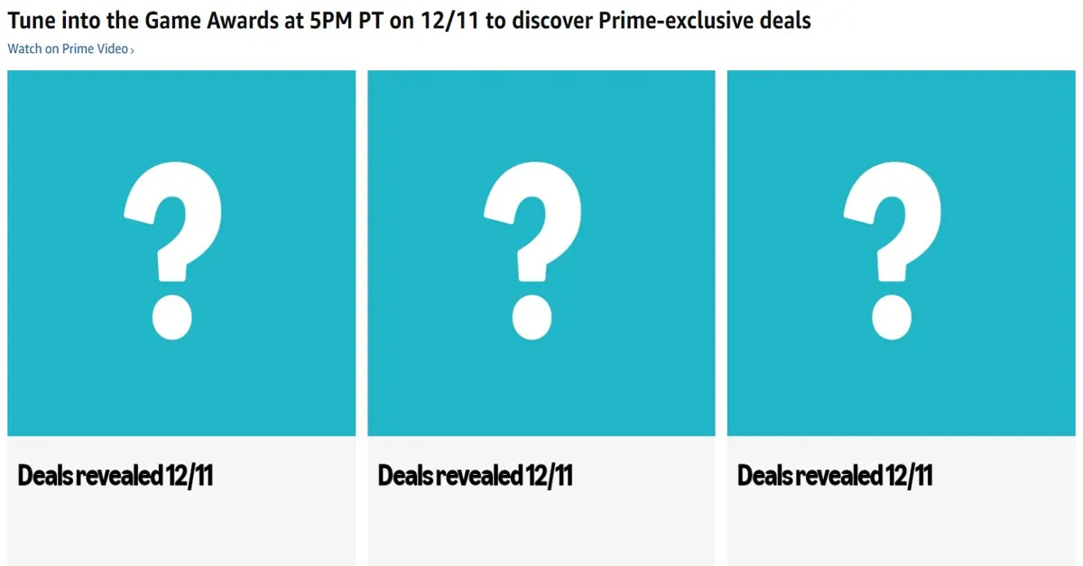 Prime-Exclusive Deals At The Game Awards 2025