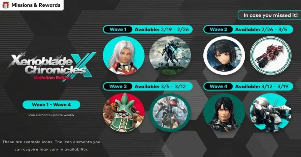Xenoblade Chronicles X Definitive Edition NSO Icons